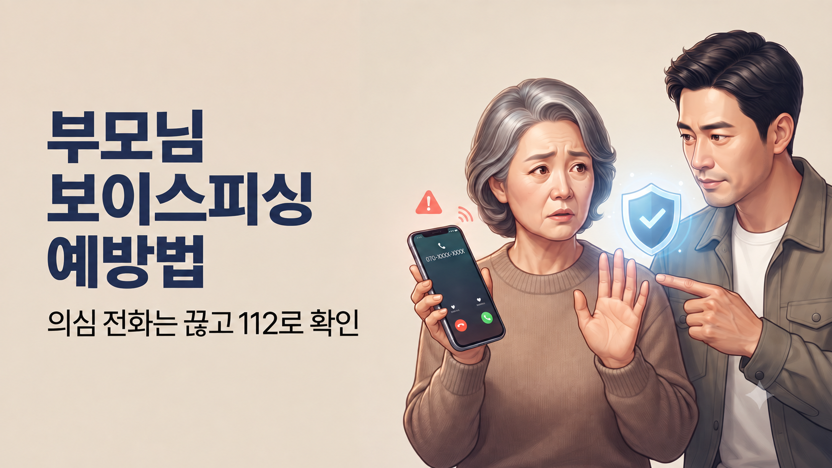 부모님 보이스피싱 예방법, 의심 전화는 끊고 112로 확인